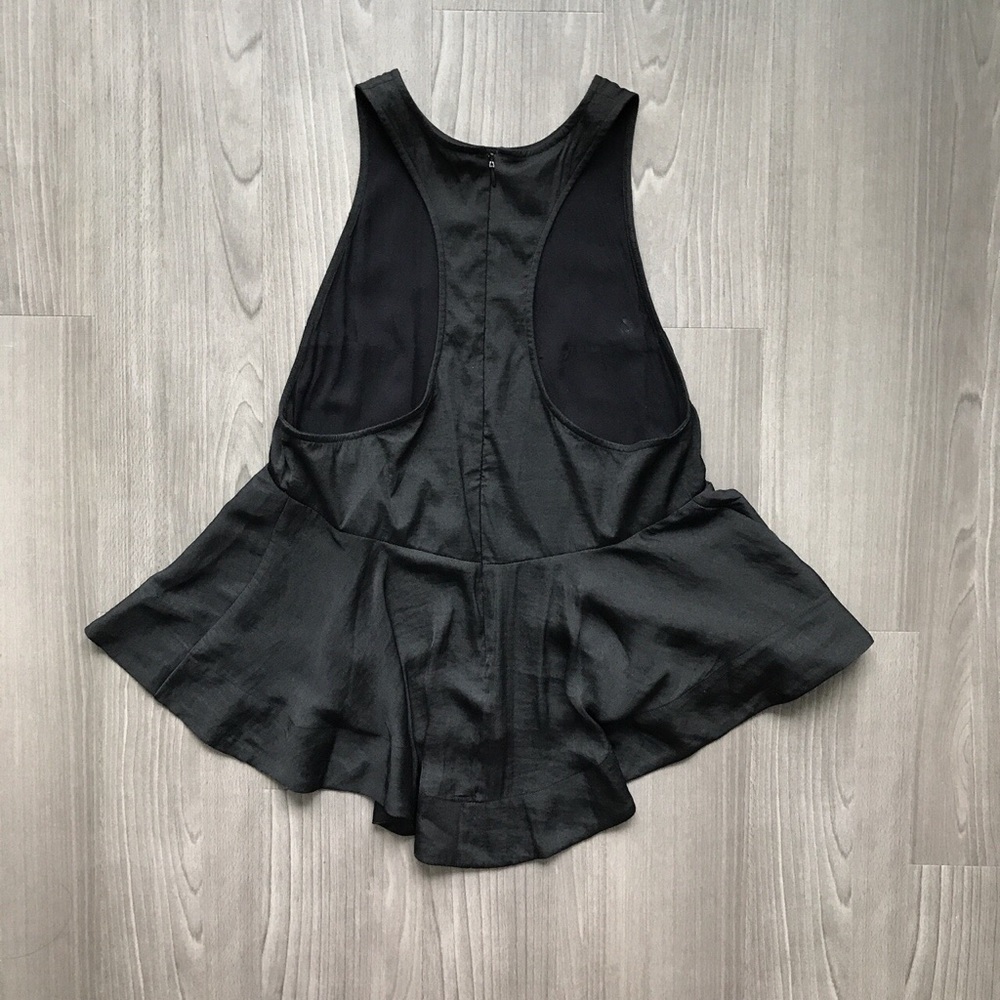 UO silence + noise silky peplum top - Picture 2 of 4
